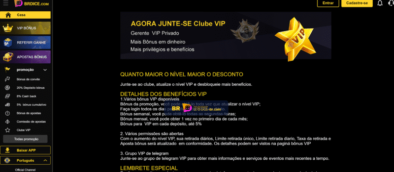 Apostas vip